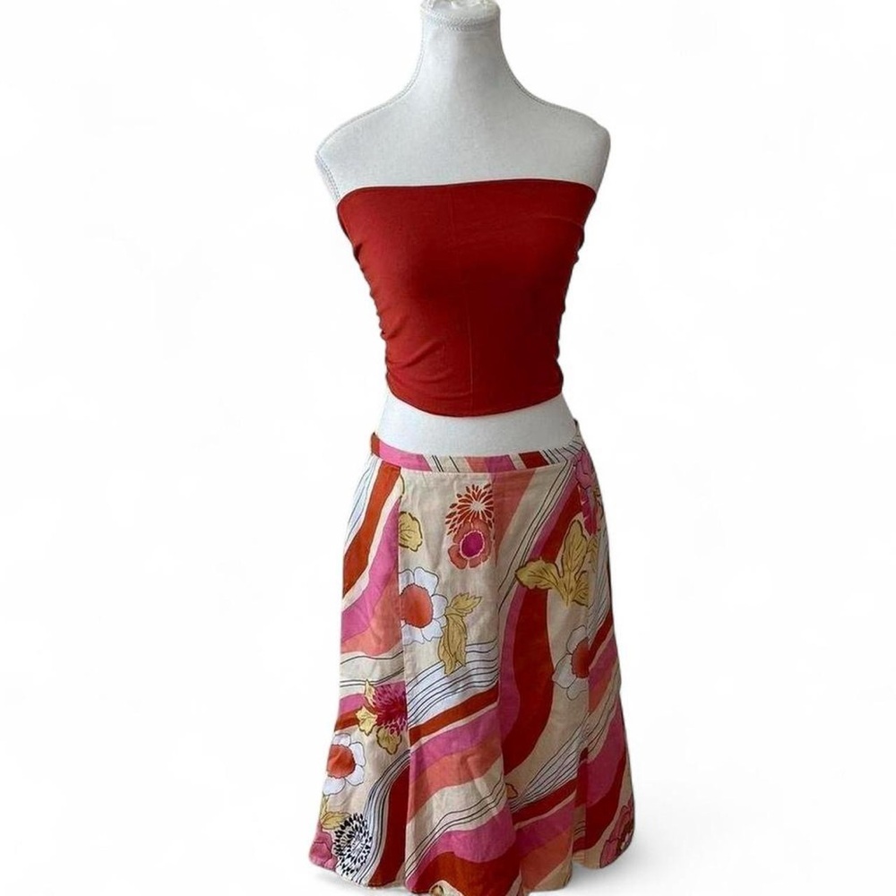 Laura Ashley A-Line Skirt with Floral Design